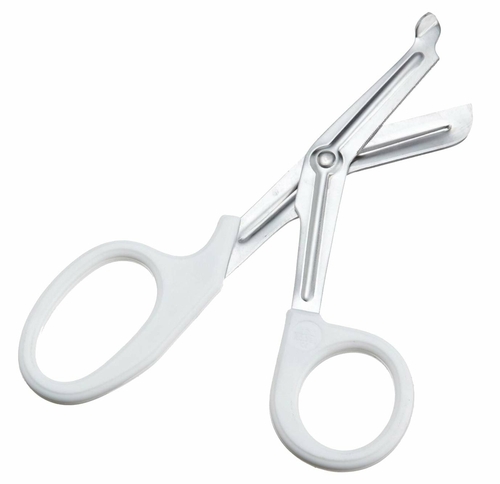 Trauma Shears 7 1/4", White. Heavy Duty Medical Scissors with