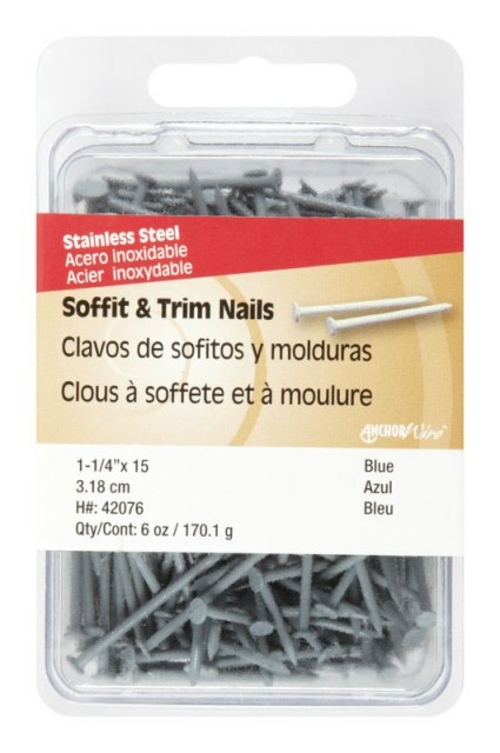 Hillman 42076 6 oz Soffit & Trim Steel Nails  Blue - 1.25 in. - pa