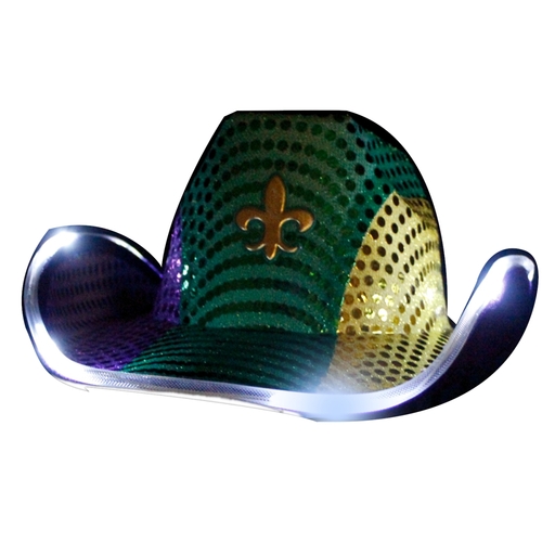 Blinkee LEDFCHRHS-1 Light Up Flashing Fleur De Lis Cowboy Hat