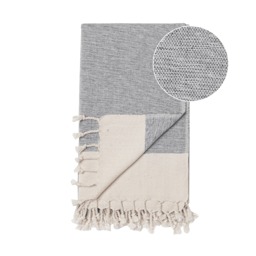 Beach Spa Turkish Hammam Towel Manolia Grey