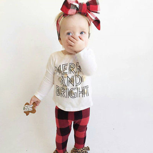 0 24M Baby cotton set Girls 2pcs suit Tops T shirt