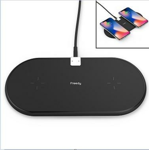 Freedy EA1202 Dual Wireless Charging Pad, Black