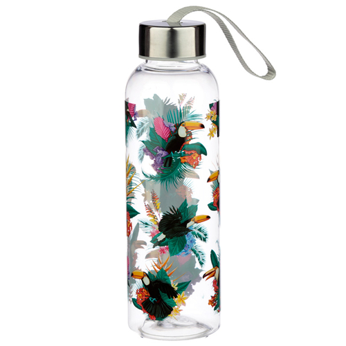 Toucan Party Design 500ml Bottle with Metallic Lid