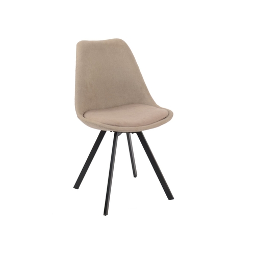 Dining Chair DKD Home Decor Beige Metal Polyester (48 x 58 x 84 cm)