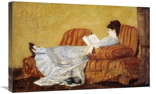Global Gallery GCS-267837-30-142 30 in. Young Lady Reading Art Print -