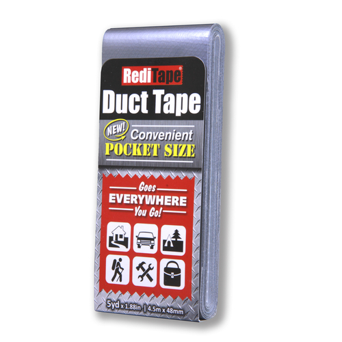 Reditape 4787966 15 ft. x 1.88 in. Silver Solid Color Pocket Size Duct