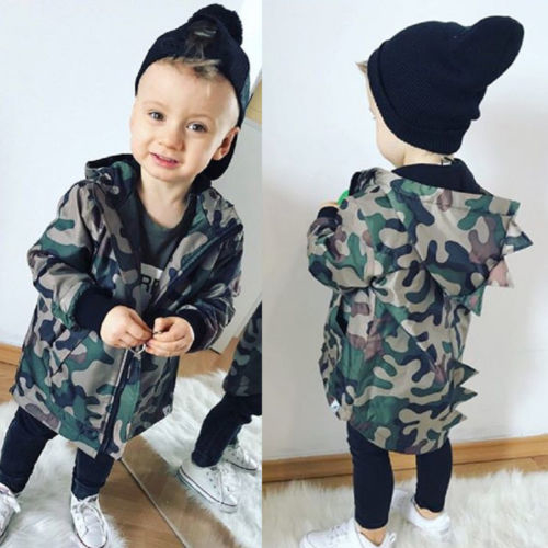 Fashion Kids Baby Boy Camouflage Dinosaur