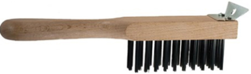 DQB 11396 4 x 16 Rows Steel Wire Scratch Brush with Scraper