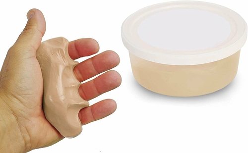 Therapy Putty, Tan. Hand Exerciser Stress Ball in Container 1 lb.