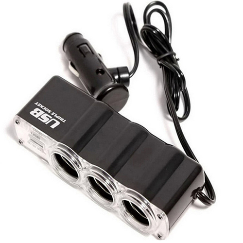 Universal USB Car Charger Supply 3 Socket Car