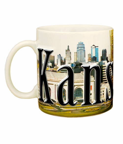 Americaware SMKAN01 18 oz Kansas Full Color Relief Mug