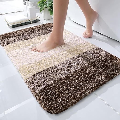 Fine Plastic Luxury Bathroom Rug Door Mat, Extra Soft And Absorbent