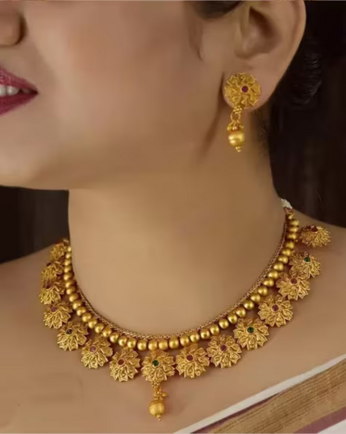 Artificial Stylish Gold Brass Premium Jewellery Set For Women Tree