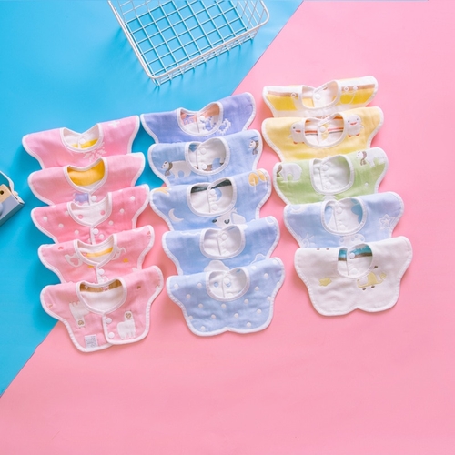 Baby Bibs Cotton Cartoon Waterproof Cloth Bibs