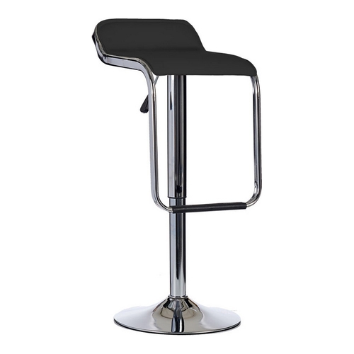 Stool Silver Black Metal