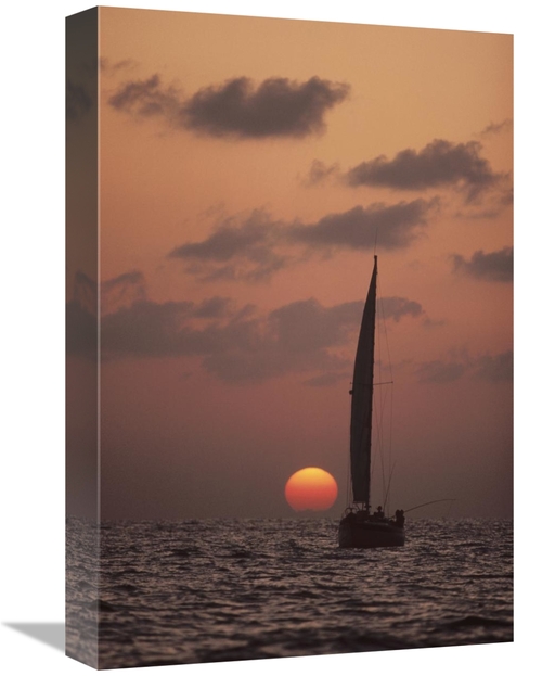 Global Gallery GCS-450608-1218-142 12 x 18 in. Sailboat Adrift At Suns