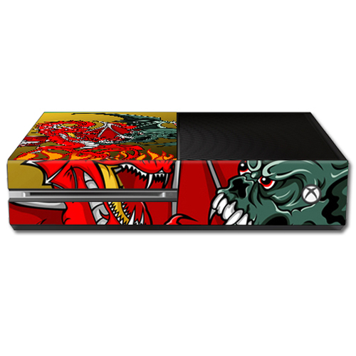 MightySkins MIXBONE-Dragon Breath Skin Decal Wrap for Microsoft Xbox O