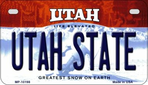 Smart Blonde MP-10198 Utah State Novelty Metal Motorcycle Plate - 7 x 