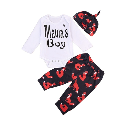 2017 Mama's Boy Newborn Infant Baby Boys Bodysuit