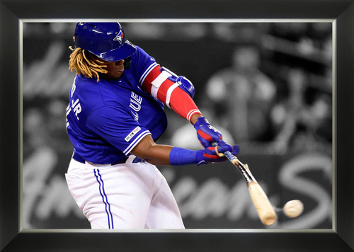 Main Vladimir Guerrero Jr. Framed Canvas Bat Breaking image