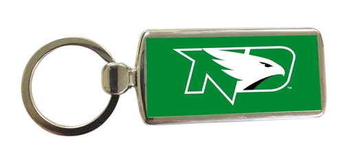 R & R Imports KCM2-C-NDO19 North Dakota Fighting Hawks Metal Keychain 