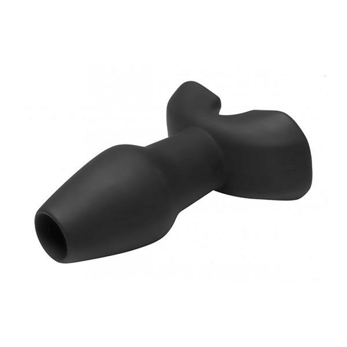 Invasion Hollow Silicone Anal Plug Small Black