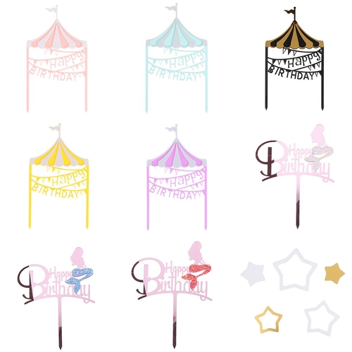 1PC Multicolor Acrylic Playground Hollow Stars