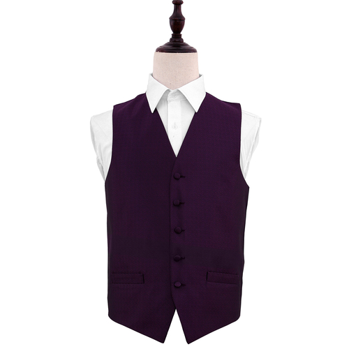 Greek Key Waistcoat - Cadbury Purple, 38'