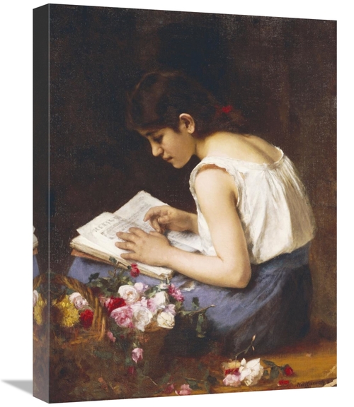 Global Gallery GCS-266496-22-142 22 in. A Girl Reading Art Print - Ale