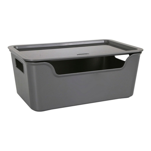 Storage Box with Lid Bella Anthracite (28 x 18 x 11 cm)