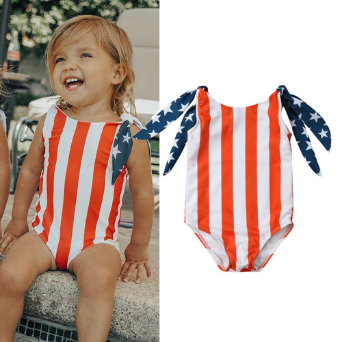 Newborn Kids Baby Girls Fashion Stars Striped