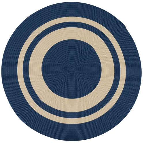 Colonial Mills Rug CN20R048X048 Coronado Round Braided Rug  True Blue 