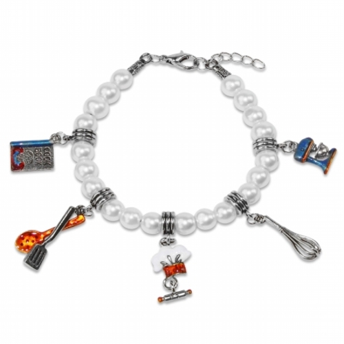 Chef Charm Bracelet in Silver