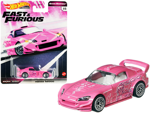 Honda S2000 Pink with Graphics \Fast & Furious\" Diecast Model Car by