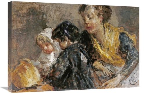 Global Gallery GCS-267703-30-142 30 in. A Mother & Children Art Print 