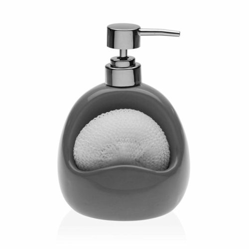 Soap Dispenser Versa Grey Scourer Ceramic (16,5 x 16 x 10,5 cm) (10,5