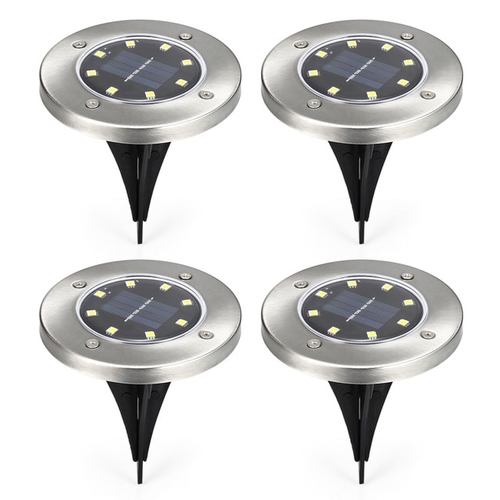 LightMe 4PCS Solar Ground Light 8 LEDs Solar