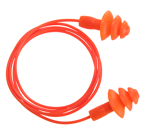 Portwest EP04ORR Reusable Corded Ear Plug, 50 Pairs