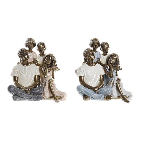 Decorative Figure DKD Home Decor 14,5 x 14,5 x 15 cm Copper Family (2