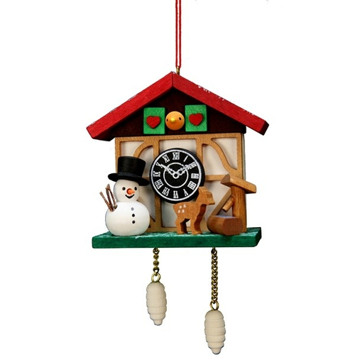 ULBR 10-0565 Christian Ulbricht Ornament - Cuckoo Clock Snowman
