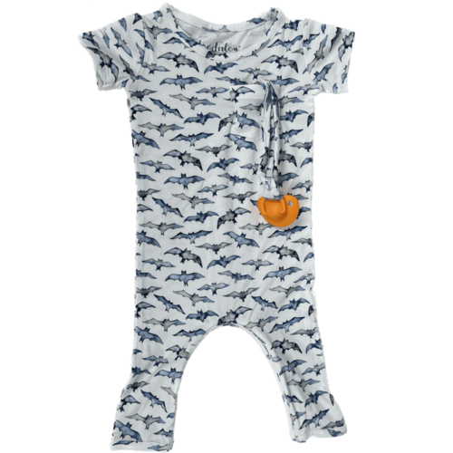 I'm Batty About You - Doodalou Bamboo Baby Romper Short Sleeve with