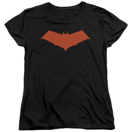 Trevco Batman-Red Hood - Short Sleeve Womens Tee - Black- Medium