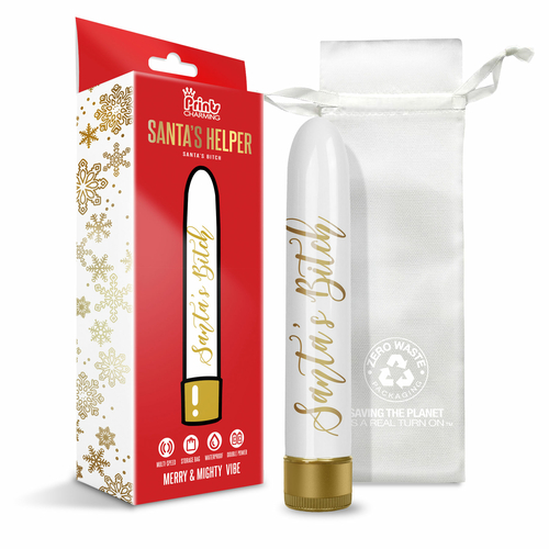 Prints Charming Santas Helper Merry and Mighty  Vibe - Santas Bitch