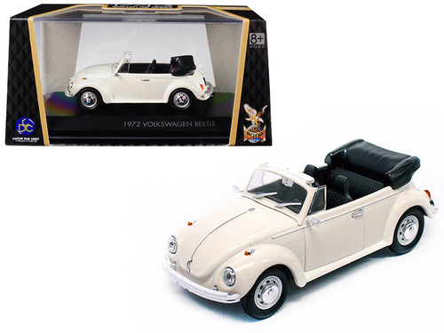 1972 Volkswagen Beetle Open Top Convertible Cream 1/43 Diecast Model