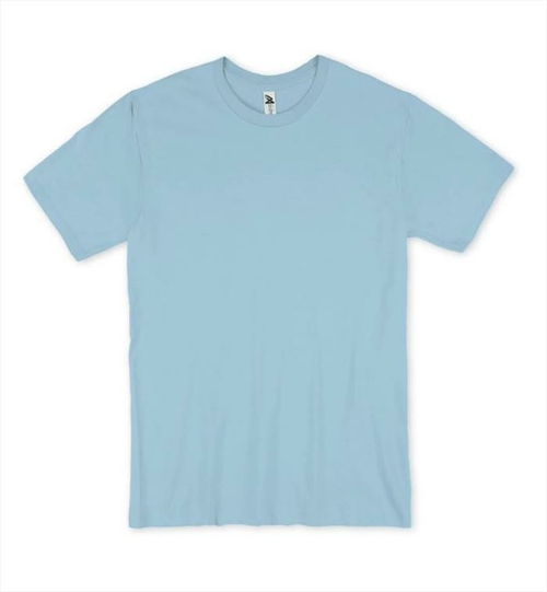 4.3 oz Adult Solid T-Shirt, Light Blue - Extra Large - Case of 12