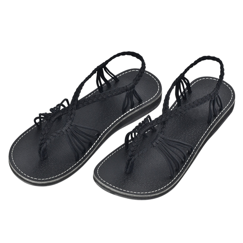 Markerandhands Handwoven Rope Flat Sandals For Women Airy Classic