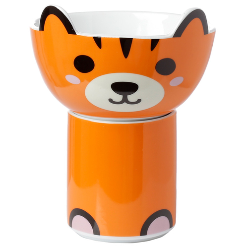 Children's Porcelain Mug and Bowl Set - Cute Tiger