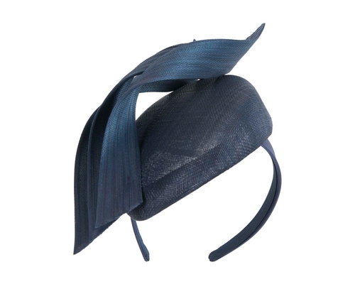 Bespoke navy pillbox fascinator