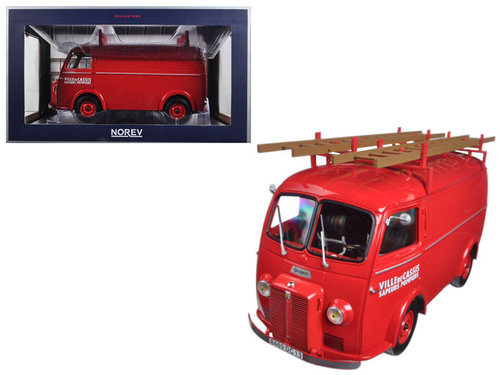 1955 Peugeot D4A with Ladders \Pompiers\" 1/18 Diecast Model Car by