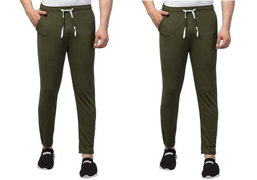 OLIVE Men's Regular Fit Trackpants pack of 2 SIZE S